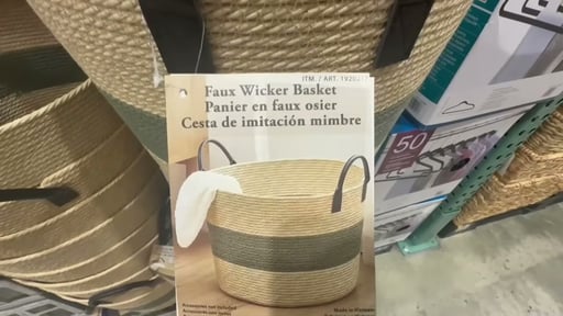 Faux Wicker Basket