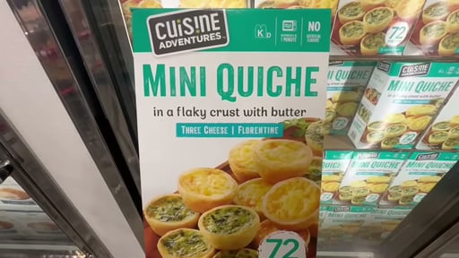 Cuisine Adventures Mini Quiche Florentine 72 CT
