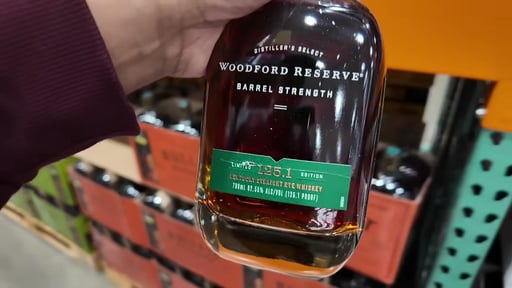 Woodford Reserve Barrel Strength Rye Whiskey 125.1 Proof Kentucky 700mL