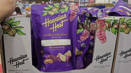 Hawaiian Host Ube White Chocolate Macadamia Nuts, 16 oz