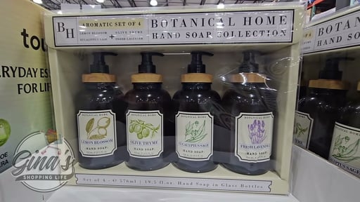 H+B Botanical Home Hand Soap, 4 Pack, 19.5 fl oz Each
