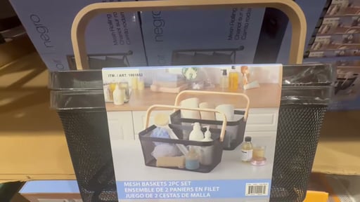 Edifice Mesh Storage Basket with Handle, 2-Pack