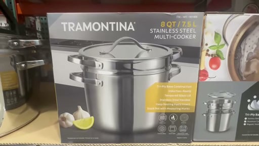 Tramontina Stainless Steel 8-Quart Multi-Cooker with Pasta Insert