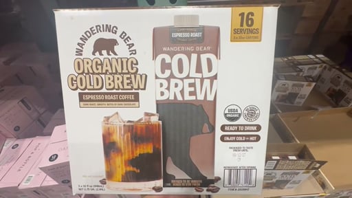 Wandering Bear Organic Espresso Roast Cold Brew Coffee, 3 x 32 fl oz
