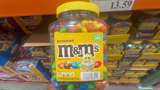 M&M's Peanut Chocolate Candies Jar
