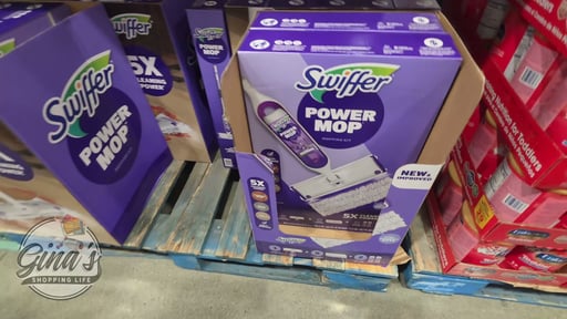 Swiffer PowerMop Starter Kit - 1 Mop, 2 Solution Bottles & 8 Pads