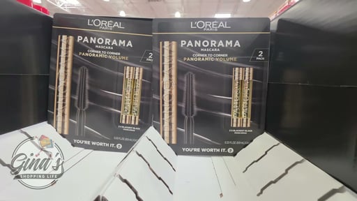 L'Oreal Paris Voluminous Panorama Mascara, Blackest Black, 0.33 FL OZ, 2-Pack