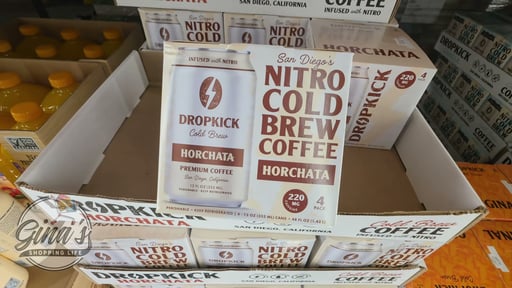 DropKick Nitro Cold Brew Horchata Coffee, 4-Pack / 12 oz Cans