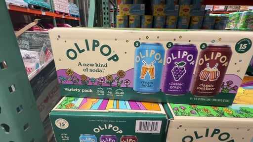 OLIPOP Prebiotic Soda Variety Pack 15/12 oz