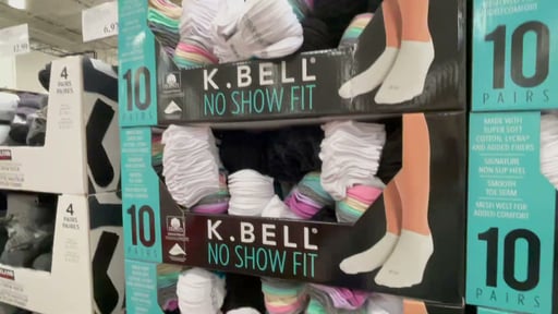 K Bell Women's No Show Sock 10 pr