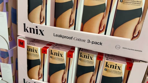 Knix Women's Cotton Blend Leakproof Bikini 3-Pack