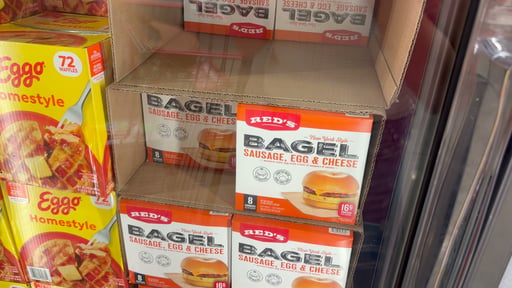 Red's Sausage, Egg & Cheese Breakfast Bagels, 10 Count
