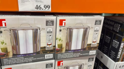 Bergner Stainless Steel 16 Qt Stock Pot
