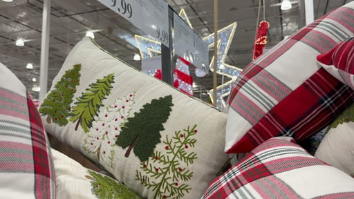 Tree or Plaid Square Holiday Pillow