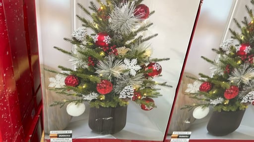 36" Decorated Pine Pre-Lit Christmas Tree