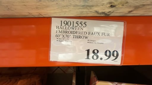 Halloween Embroidered Faux Fur 60" x 70" Throw
