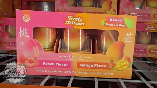 Frosty Fun Peach & Mango 3D Fruit Shaped Frozen Dessert, 6 Count, 15.9 oz