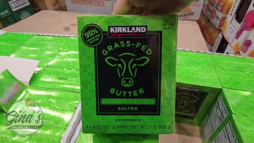 Kirkland Signature Grass-Fed Butter 4 Pack, 8 Ounces Each