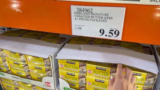 Kirkland Signature Unsalted Butter, 4 x 1 lb