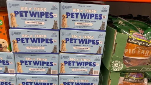 Petkin Fragrance Free XL Grooming Wipes