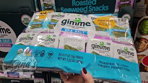 gimMe Organic Seaweed Variety Snack, 20 Pack, 0.17 oz Each