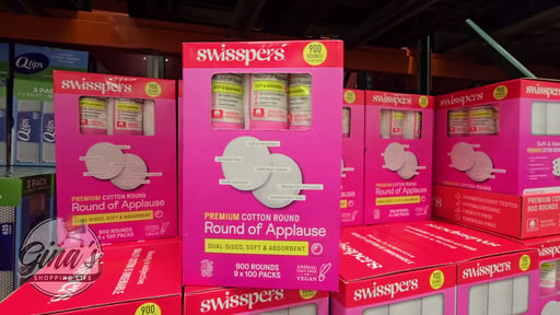 Swisspers Premium Hypoallergenic Cotton Rounds 900 Count