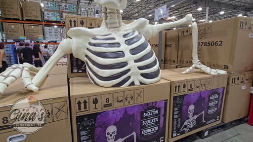 Giant Ground Breaking Skeleton with LCD Eyes and Sounds