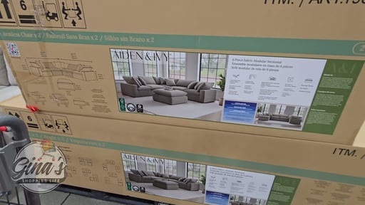Aiden & Ivy Marlow 6-Piece Modular Fabric Sectional