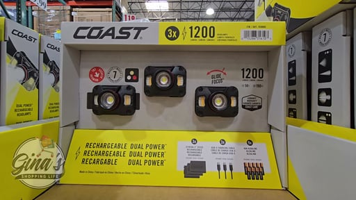 COAST 1200 Lumen Rechargeable Headlamp, 3-Pack