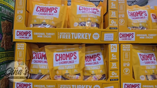 Chomps Turkey Chomplings Mini Meat Sticks 12 oz, 24-Count