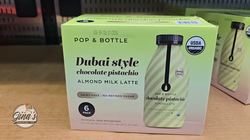 Organic Pop & Bottle Dubai Style Latte 6 Count 11 Ounces Each
