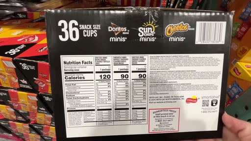 Frito Lay Minis Snack Size Cups 36 ct