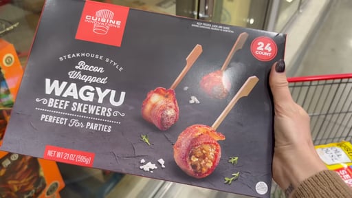 Cuisine Innovations Bacon Wrapped Wagyu Beef Skewers with Blue Cheese