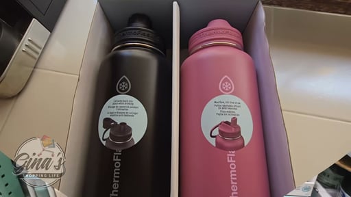 ThermoFlask 32 oz Stainless Steel Water Bottle, 2-Pack