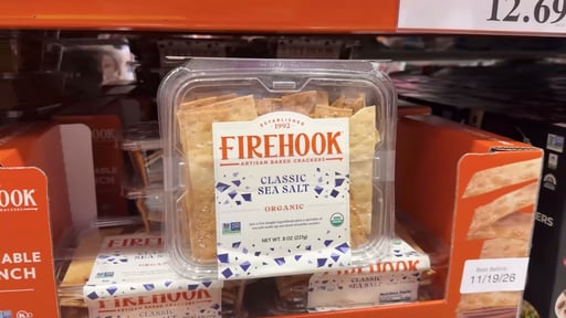 Firehook Organic Baked Crackers 2/8 oz (1 lb)