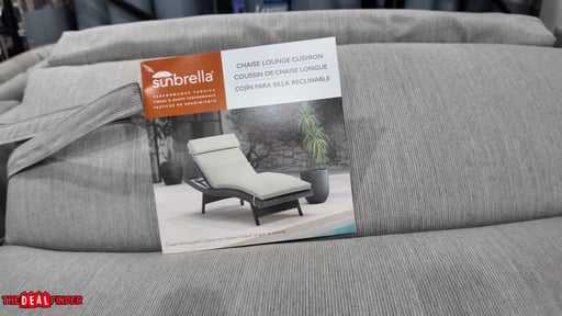 Chaise Lounge Cushion with Head Rest for Outdoor Use