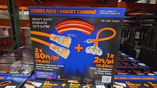 Prime 50ft Extension Cord 2-Pack with Adapter
