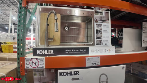 Kohler Provo 33" Dual Mount Single-Bowl Workstation Kitchen Sink Kit