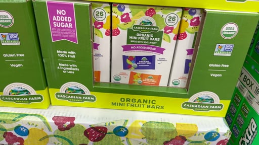 Cascadian Farm Organic Mini Fruit Bars, 26 Count Box