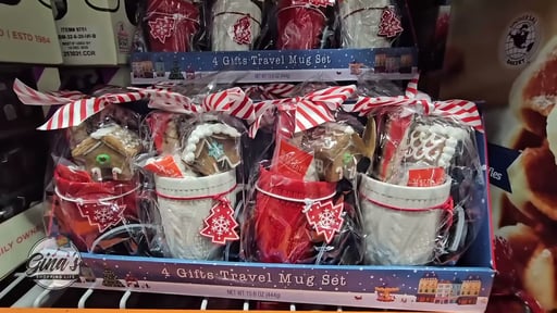 Sweater Travel Mugs w/ Ghirardelli 4 ct Gift Set