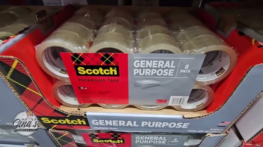 Scotch Packaging Tape, 8 ct