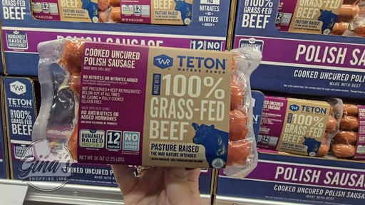 Teton Waters Ranch 100% Grass Fed Beef Polish Sausage 2.25 lb