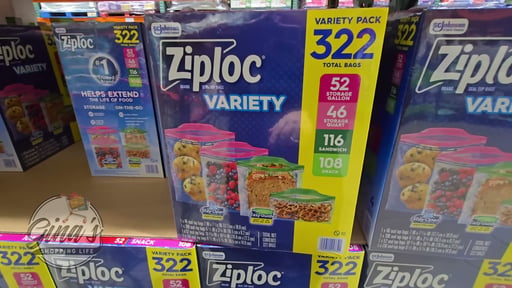 Ziploc Variety Pack 322 CT