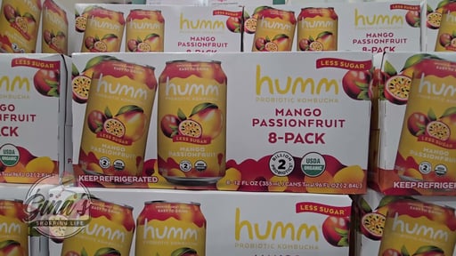 Humm Organic Kombucha Mango Passionfruit 8-Pack, 12 fl oz