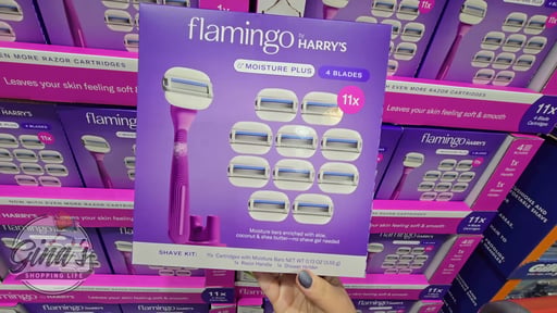 Flamingo by Harry's Moist+ Razor Set - 1 Handle, 11 Cartridges