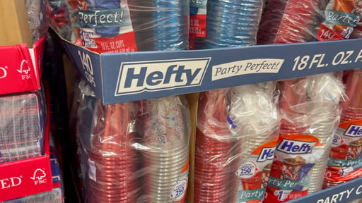 Hefty Color Cup Red, Blue, Clear 18 oz / 140 ct