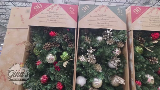 9' Decorated Garland with Pre-Lit Micro LED Lights