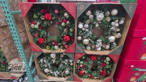 30" Decorated Wreath with Pre-Lit Micro LED Lights