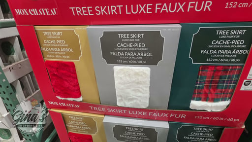 60" Tree Skirt Luxe Faux Fur