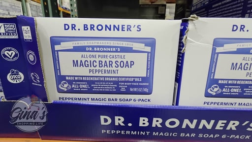 Dr. Bronner's Peppermint Bar Soap 6/5oz Bars
